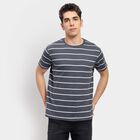 Men's Round Neck Half Sleeves T-Shirt , Mid Blue, small image number null