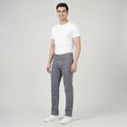 Men's Grey Slim Fit Solid Jeans, हल्का ग्रे, small