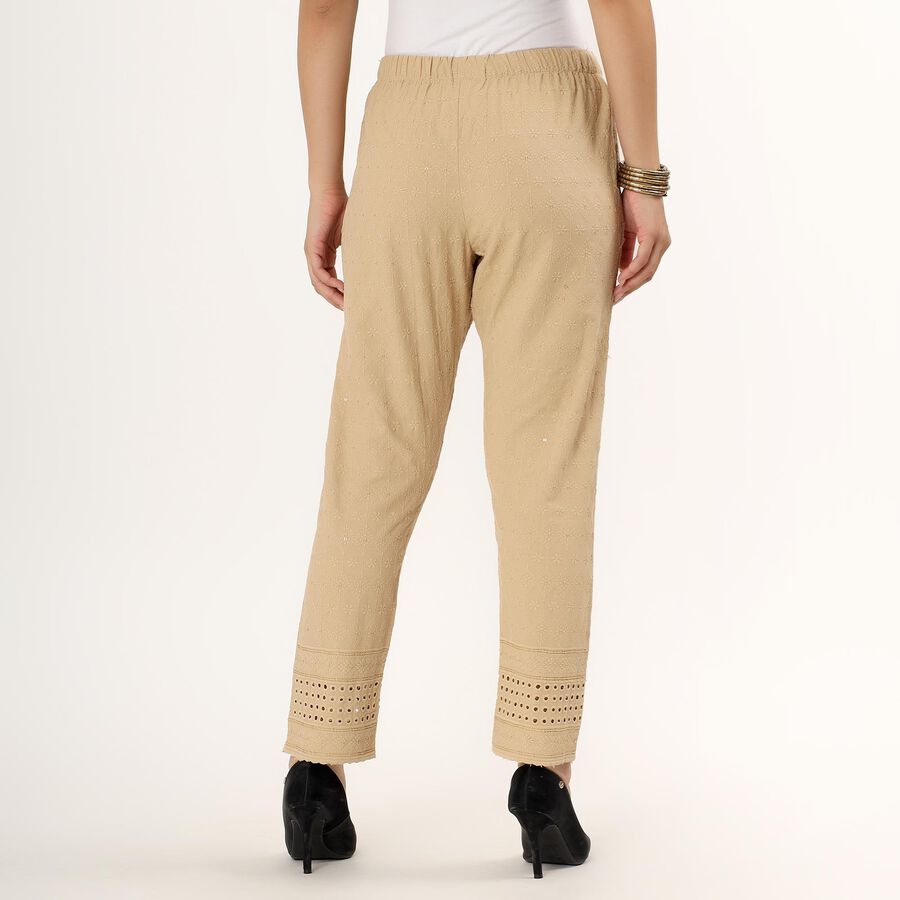 Ladies' 100% Cotton Palazzos , Beige, large image number null