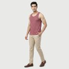 Men's Pink Round Neck Muscle Gym T-Shirt, गुलाबी, small