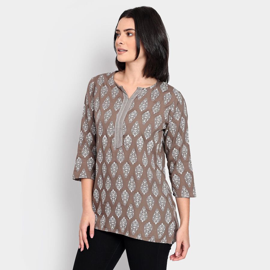 Ladies' Kurti , भूरा, large image number null