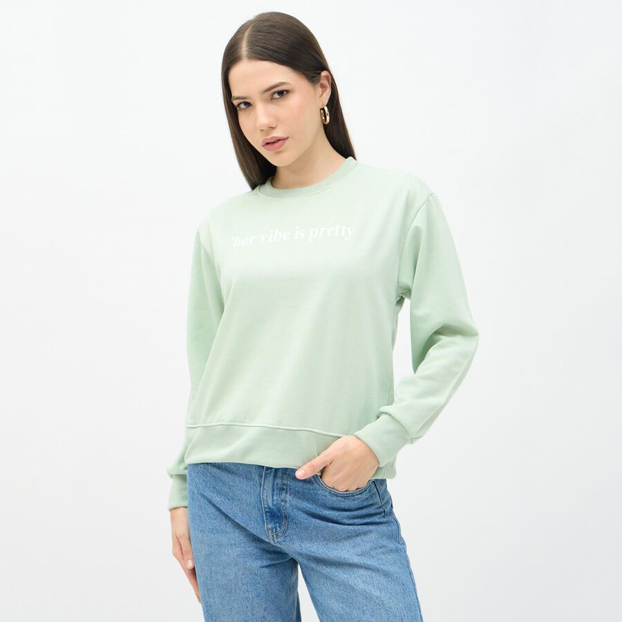 Ladies' Sweatshirt, हल्का हरा, large image number null