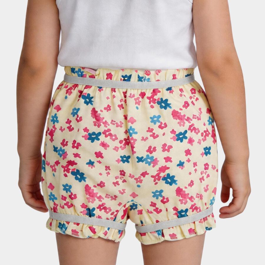 Girls Yellow Regular Fit Solid Bloomers, पीला, large