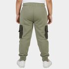 Boys' Olive Regular-Fit Panelled Cargo Pyjama, Olive, small
