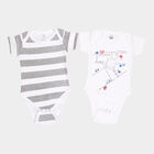 Infants Cotton Bodysuit, White, small image number null