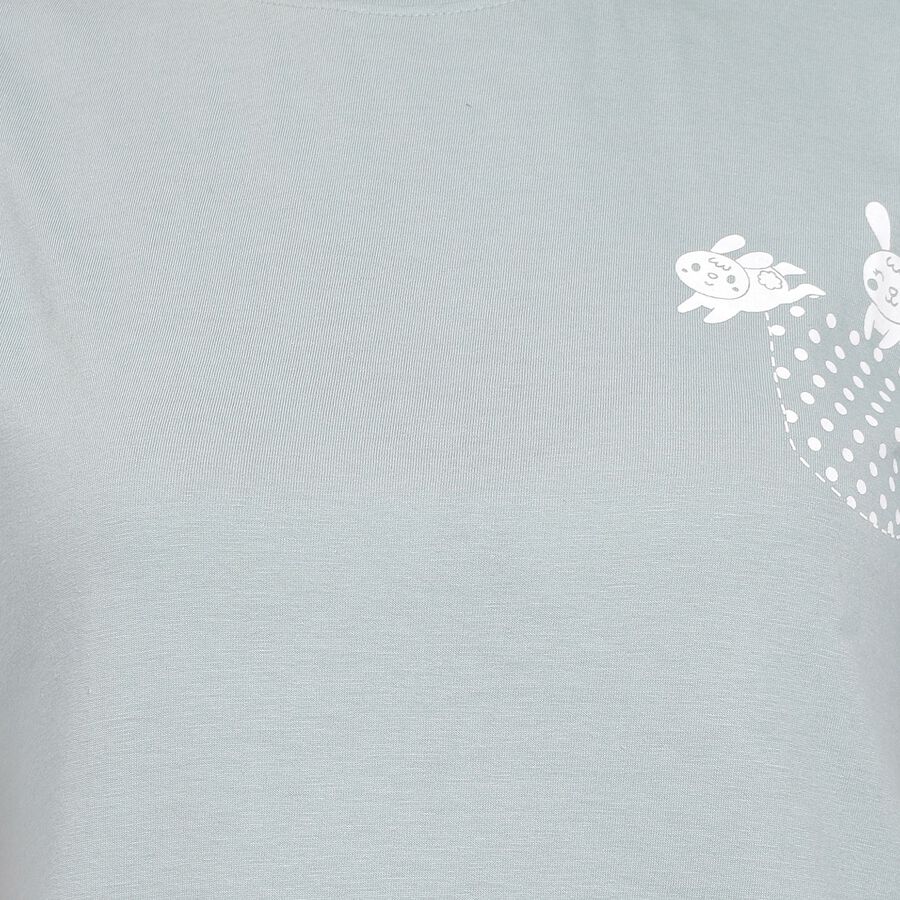 Ladies' Round Neck T-Shirt, हल्का हरा, large image number null