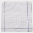 Men's White Checked Pack of 3 Handkerchief, हल्का नीला, small