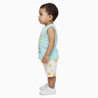 Infants' 100% Cotton Short Set, एक्वा, small image number null