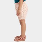 Girls' Peach Regular Fit Floral Printed Bloomer, पीच, small