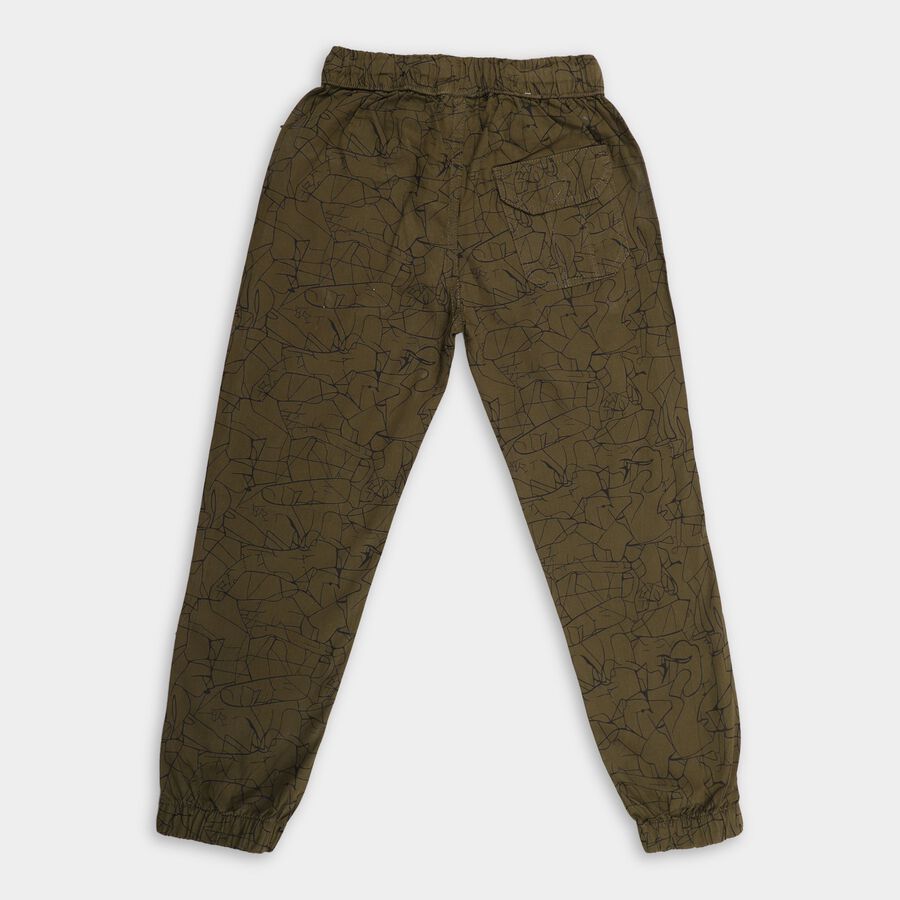 Boy's Cotton Trousers, Olive, large image number null
