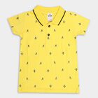 Boys' 100% Cotton Half Sleeves T-Shirt, Yellow, small image number null