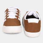 Men's Tan Lace-Up Sneakers, टैन, small