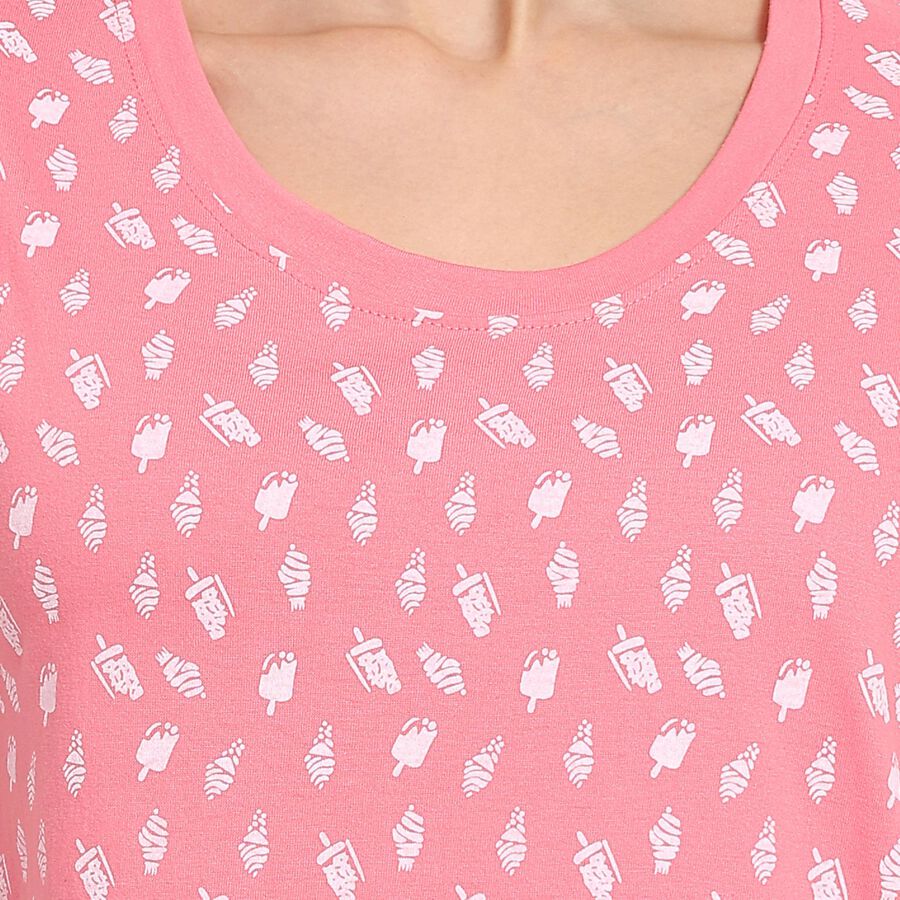 Ladies' Nighty , गुलाबी, large image number null