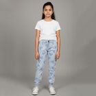 Girls' Light Blue Heart Print Elastic Waist Winter Pyjama, हल्का नीला, small image number null