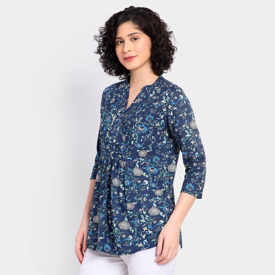 Ladies' Kurta, Navy Blue, large image number null