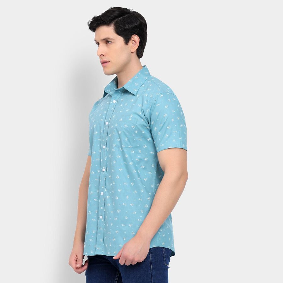 Men's 100% Cotton Casual Shirt, Light Blue, large image number null
