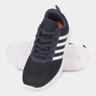 Men's Deep Midnight Navy Blue Lace-Up Sports Shoes, Navy Blue, small
