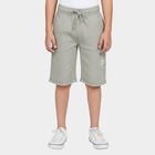 Boys' Olive Green Regular Fit Solid Jamaican Shorts, ओलिव, small
