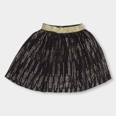 Girls' Jet Black A-Line Pull Ups Skirt