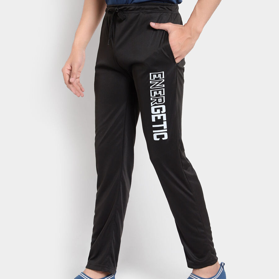 Placement Print Active Track Pants, Black, large image number null