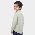 Boys' Light Green Green Cotton Casual Shirt, हल्का हरा, small