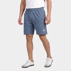 Men's Blue Regular Fit Athletic Bermuda Shorts, गहरा नीला, small