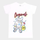 Boys Cotton T-Shirt, White, small image number null