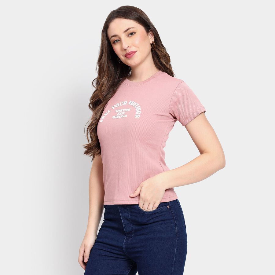 Ladies'  Crop  Top, Pink, large image number null