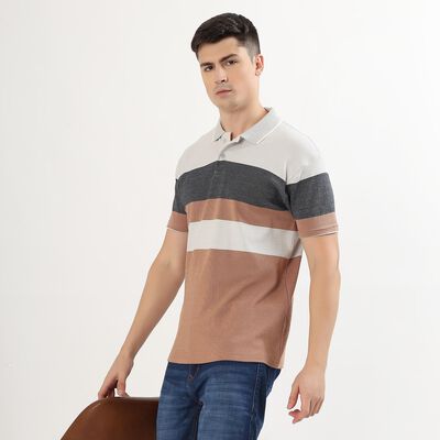 Men's 100% Cotton Collared Half Sleeves T-Shirt