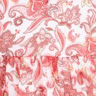 Girls' Bright Red Paisley Print A-Line Dress, Light Pink, small image number null