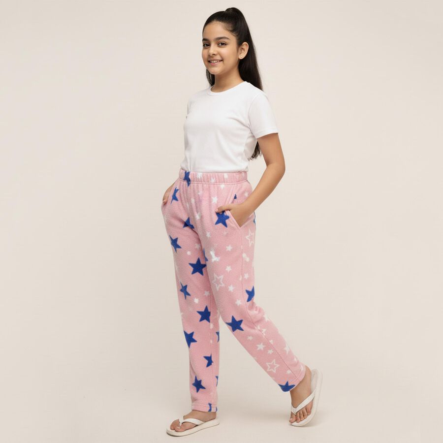 Girls' Winter Pyjama, हल्का गुलाबी, large image number null