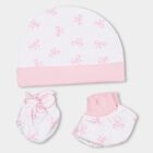 Infants' 100% Cotton Gift Set (Cap, Mittens, Booties), Light Pink, small image number null