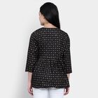 All Over Print A Line Kurti, काला, small image number null
