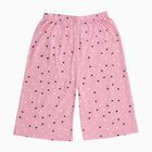 Girls' Soft Pink Heart Print Cotton Blend Capri, Pink, small image number null