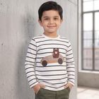Boys Navy Blue Crew Neck Regular T-Shirt, नेवी ब्लू, small