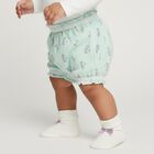 Infant Mint Green Regular Fit Floral Print Bloomers, हल्का हरा, small image number null