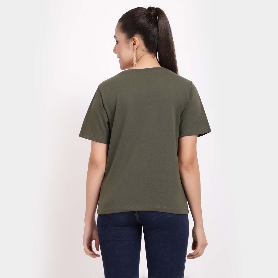 राउन्ड नेक टी-शर्ट, Olive, large image number null