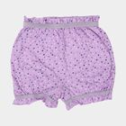 Girls Purple Regular Fit Printed Bloomers, Lilac, small