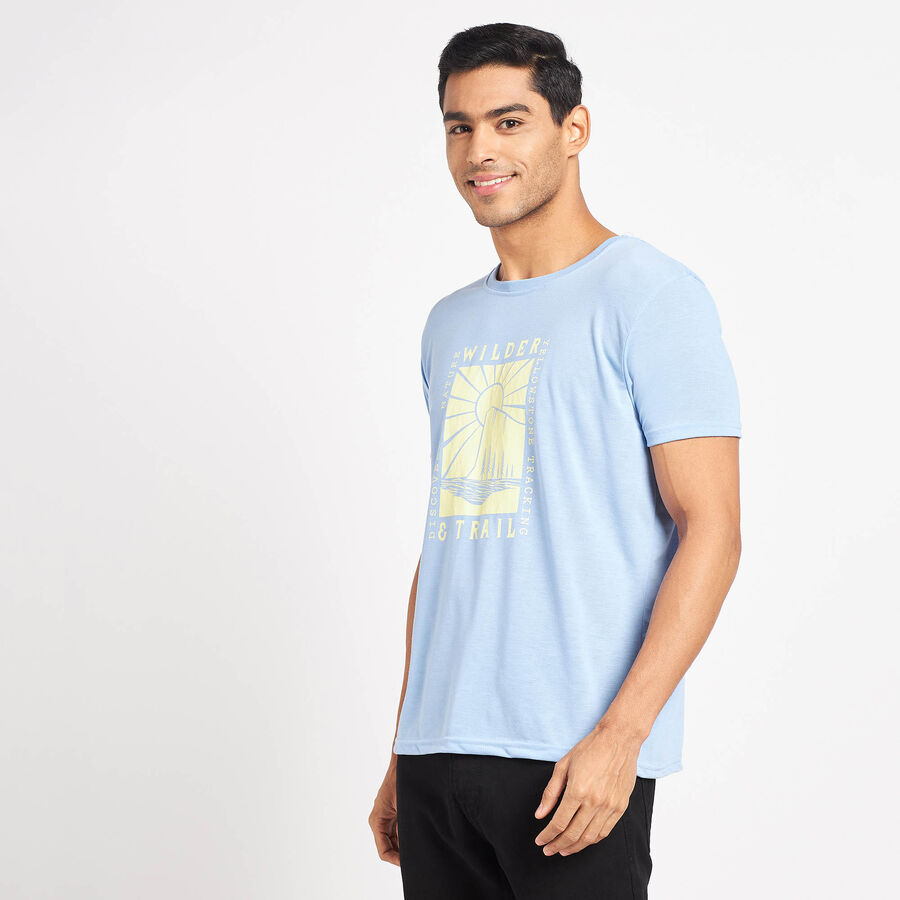 Round Neck T-Shirt, Sky Blue, large image number null