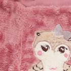 Girls Dusty Rose Fleece Owl Embroidered Pyjama, गुलाबी, small image number null