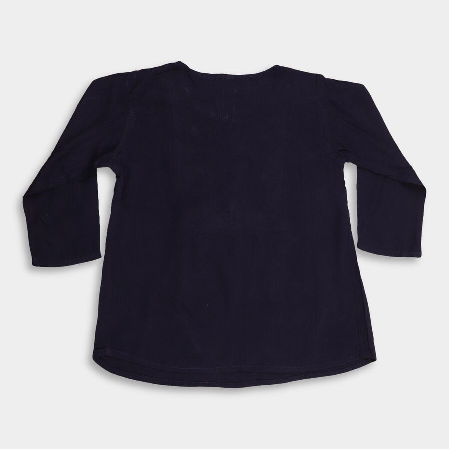 Girls' Blouse , नेवी ब्लू, large image number null