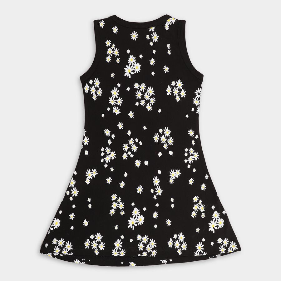 Girls' Frock, काला, large image number null