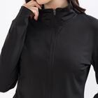 Women's Jet Black High Neck Casual Jacket, काला, small image number null