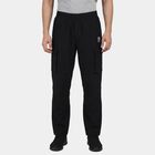 Men's Black Slim Fit Zip Pocket Track Pants, Black, small