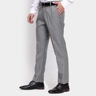 Men's Slim Fit Formal Trousers, हल्का ग्रे, small image number null
