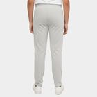 Boys' Ecru Melange Regular Fit Solid Pyjama, एक्रू मिश्रित, small