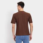 Men's Round Neck Half Sleeves T-Shirt, Brown, small image number null