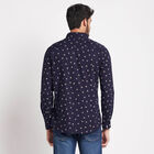 Cotton Printed Casual Shirt, Navy Blue, small image number null