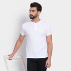 Men's Henley Half Sleeves T-Shirt , White, small image number null