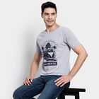 Men's Round Neck Half Sleeves T-Shirt, हल्का ग्रे, small image number null